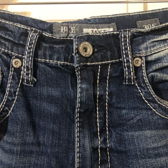BKE Women’s Size 30S Jake Bootleg Cut Medium Wash Jeans.Thick Stitching Preowned - Picture 3 of 8